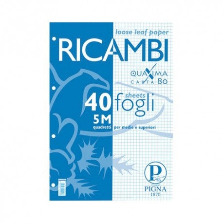 PIGNA RICAMBI 4 FORI A4 5MM BIANCHI - Conf. da 1