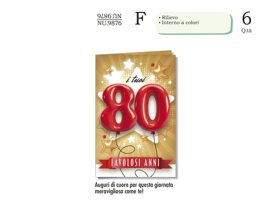 CROMO BIGLIETTI 80 ANNI NU.9876- Conf da 1