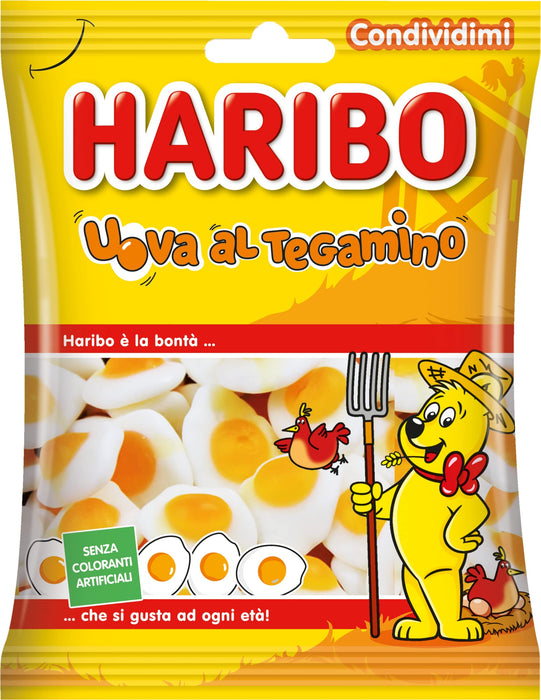 HARIBO CARAMELLA GOMMOSA BUSTA 80GR UOVA AL TEGAMINO - Conf. da 1