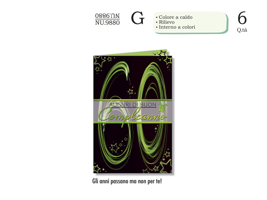 CROMO BIGLIETTI 60 ANNI NU.9880- Conf da 1