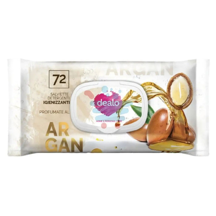 DEALO SALVIETTE IGIENIZZANTI CON OLIO DI ARGAN 72PZ- Conf da 1
