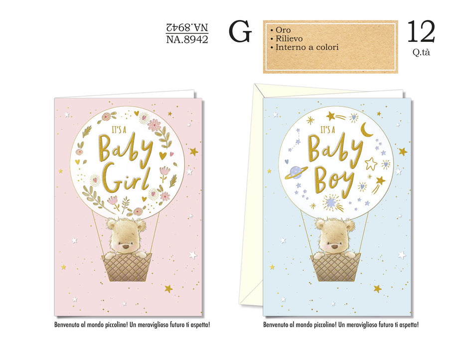 CROMO BIGLIETTI NASCITA NA.8942- Conf da 12