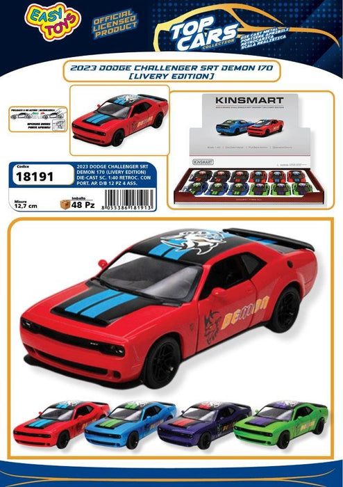 EASY TOYS AUTO DODGE 2023 CHALLENGER STR DEMON 170 LIVERY EDITION - Conf da 1