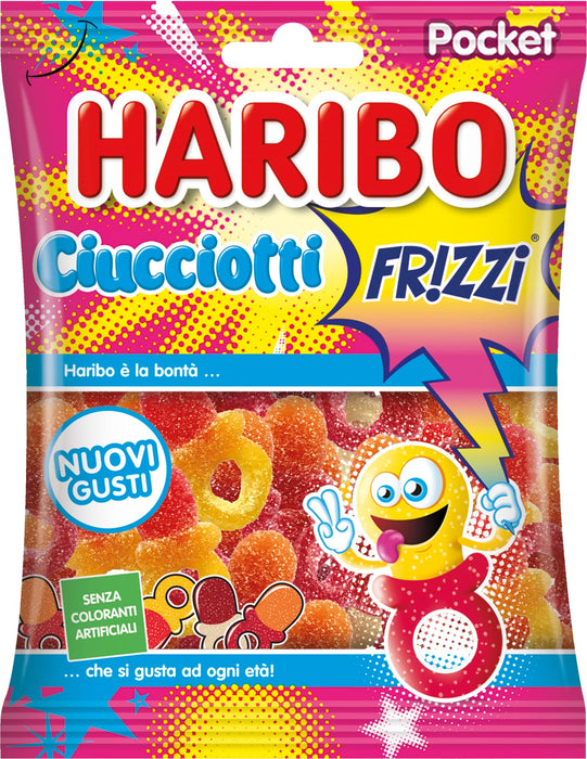 HARIBO CARAMELLA GOMMOSA BUSTA 80GR CIUCCIOTTI FRIZZI - Conf. da 1