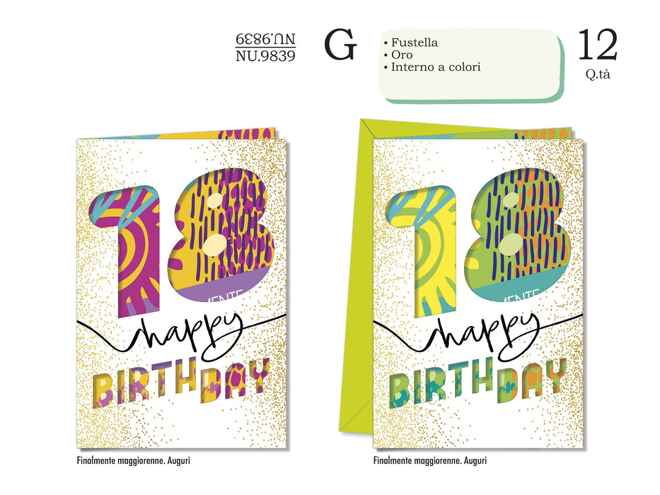 CROMO BIGLIETTI 18 ANNI NU.9839 - Conf da 12