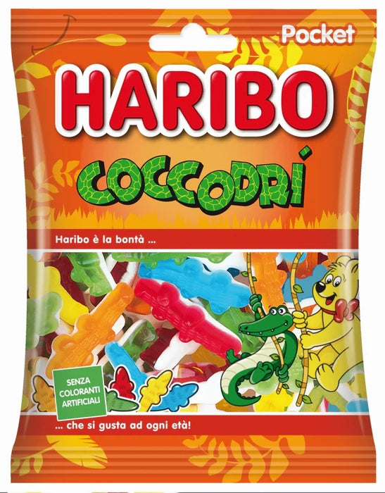 HARIBO CARAMELLA GOMMOSA BUSTA 80GR COCCODRILLI - Conf. da 1