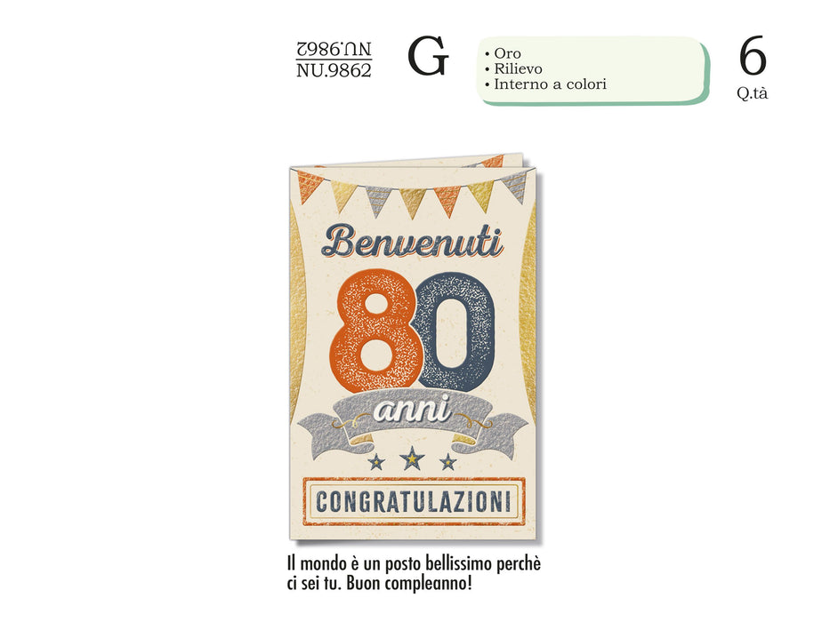 CROMO BIGLIETTI 80 ANNI NU.9862- Conf da 1