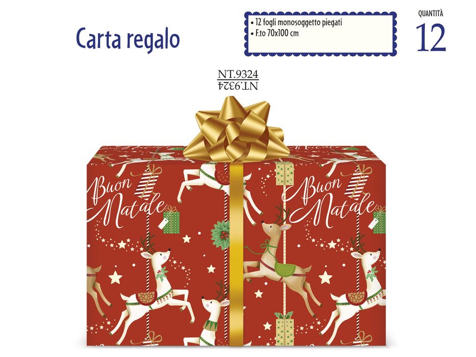 CROMO CARTA DA REGALO NATALE NT.9324 - Conf da 12