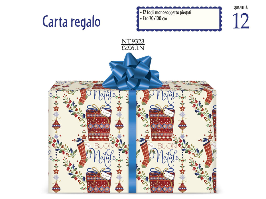 CROMO CARTA DA REGALO NATALE NT.9323 - Conf da 12