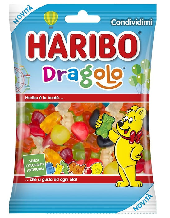 HARIBO CARAMELLA GOMMOSA BUSTA 80GR DRAGOLO - Conf. da 1