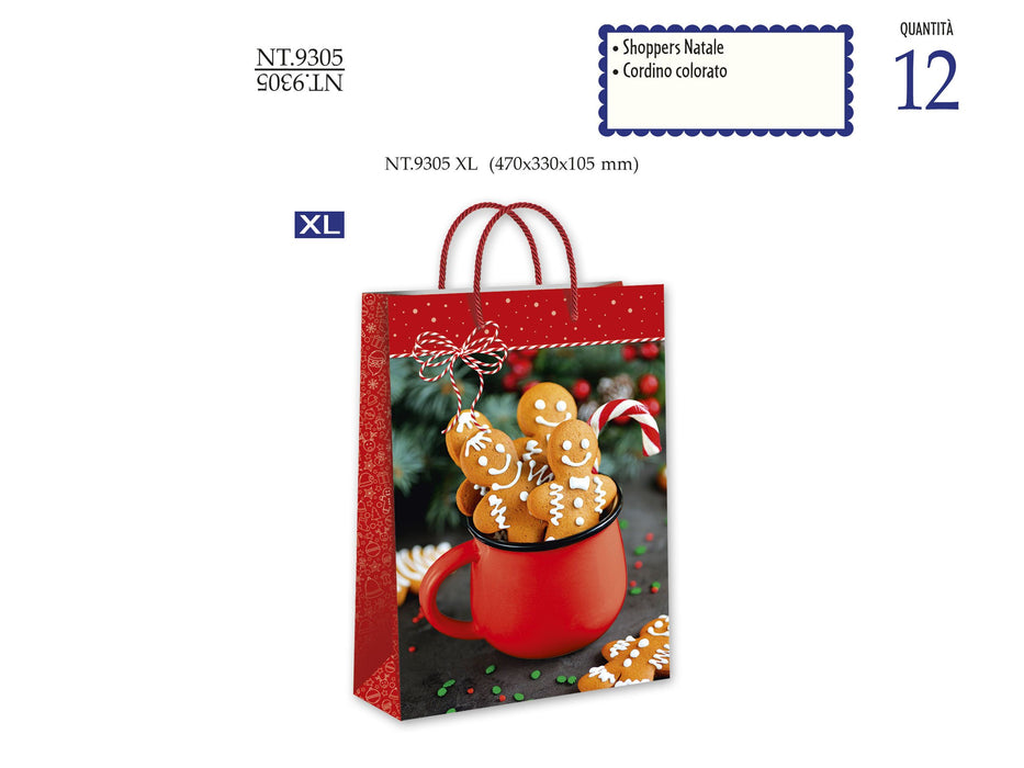 CROMO SHOPPERS NATALE NT.9305XL - Conf da 12