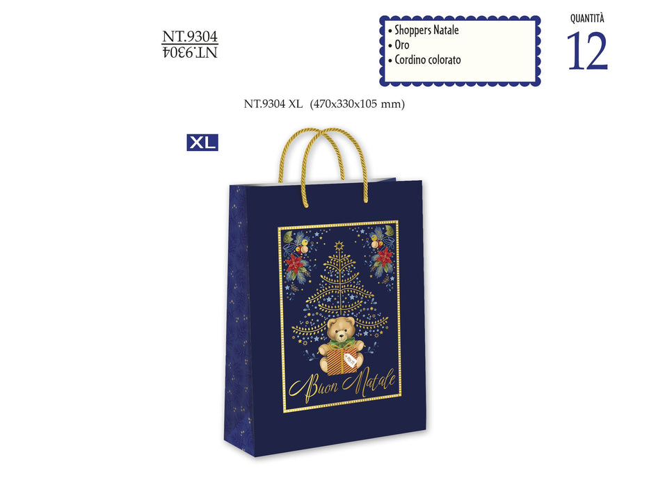 CROMO SHOPPERS NATALE BOUTIQUE NT.9304XL - Conf da 12