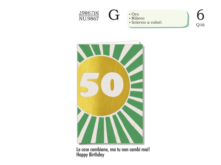CROMO BIGLIETTI 50 ANNI NU.9867- Conf da 1