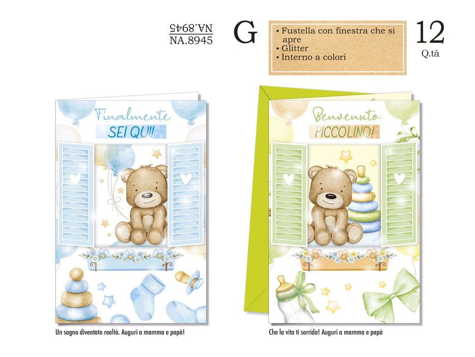 CROMO BIGLIETTI NASCITA LUI NA.8945- Conf da 12