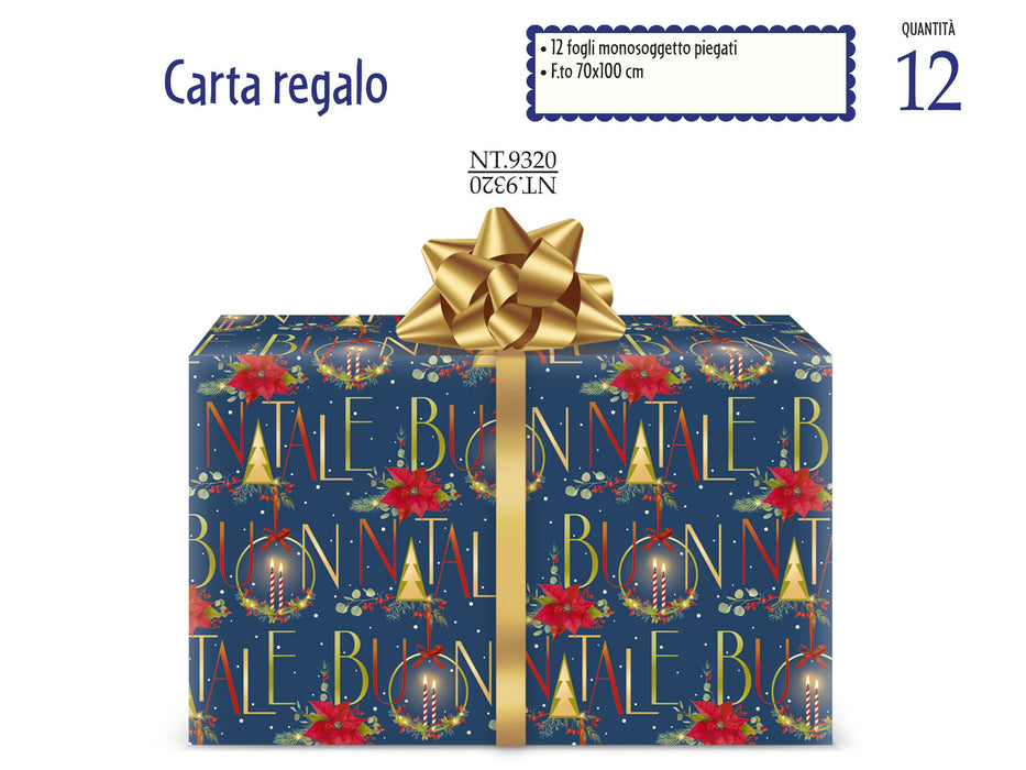 CROMO CARTA DA REGALO NATALE NT.9320 - Conf da 12