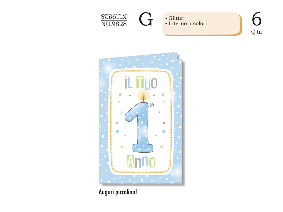 CROMO BIGLIETTI NUMERI BAMBINI POIS 1 LUI NU.9828- Conf da 1