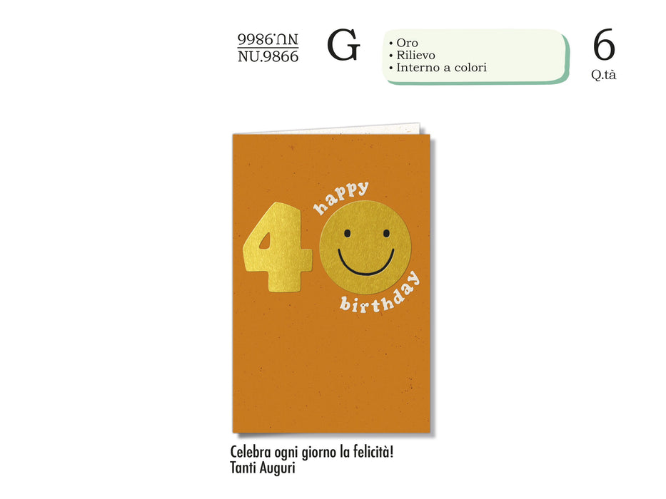 CROMO BIGLIETTI 40 ANNI NU.9866- Conf da 1