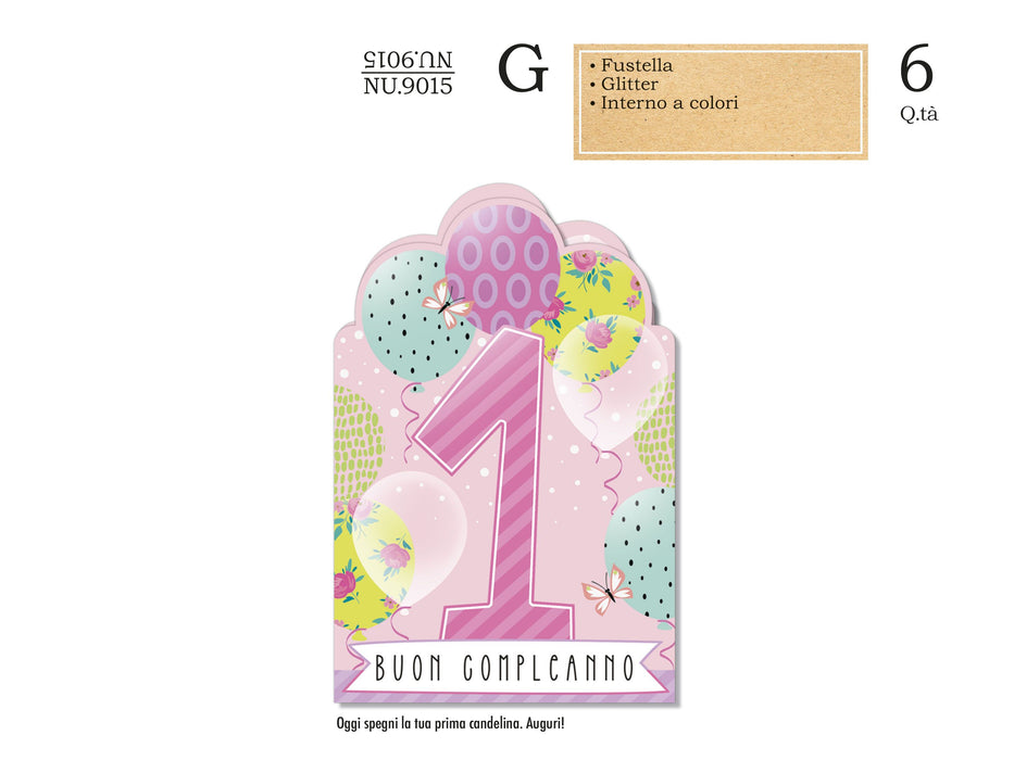 CROMO BIGLIETTI AUGURALI NUMERO 1 LEI NU.9015- Conf da 1