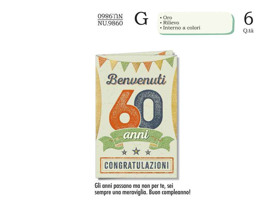 CROMO BIGLIETTI 60 ANNI NU.9860- Conf da 1