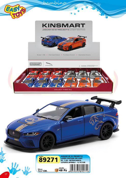 EASY TOYS AUTO JAGUAR XE SV PROJECT 8 DIE-CAS -<RETROCARICA> - Conf. da 1
