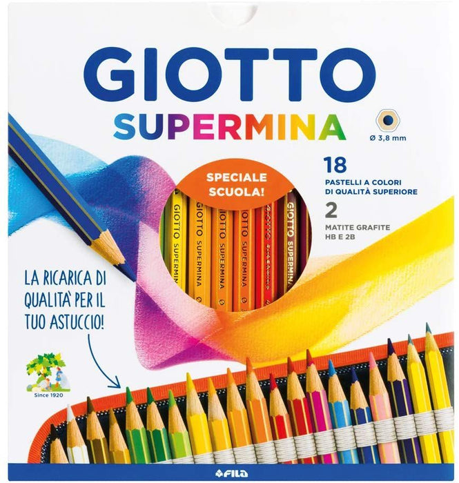 GIOTTO PASTELLI SUPERMINA 18+2 matite - Conf. da 1