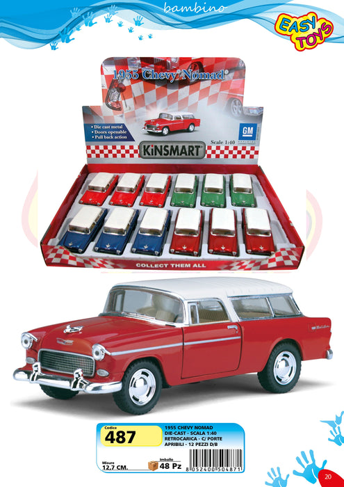 EASY TOYS CHEVY NOMAD 1955 DIE CAST 5" <RETROCARICA> - Conf. da 1