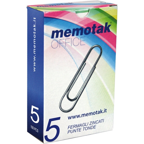 MEMOTAK FERMAGLI METALLO N°5 - Conf. da 10
