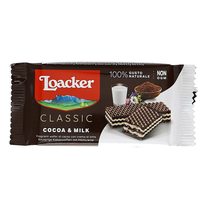 LOACKER WAFER COCOA & MILK 45GR - conf da 25