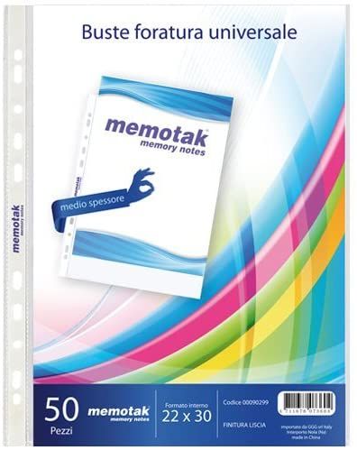 MEMOTAK BUSTA FORATE 22X30 50 PZ- Conf. da 1