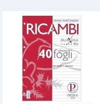 PIGNA RICAMBI 4 FORI A4 1R BIANCHI - Conf. da 1